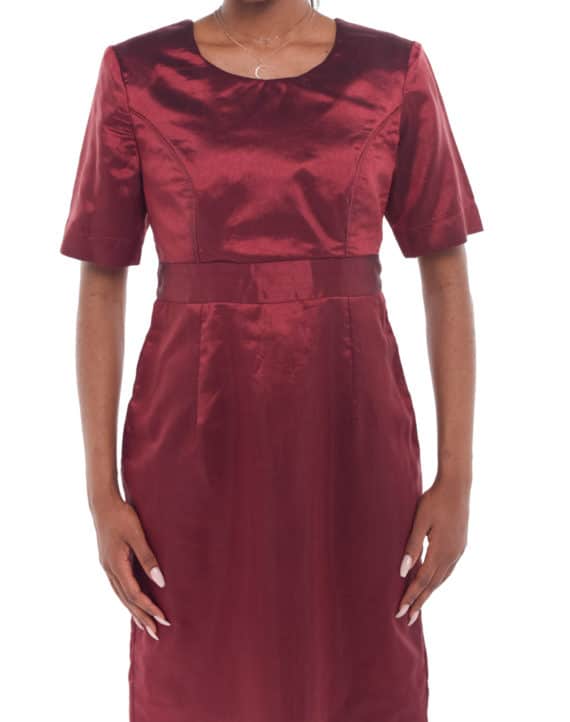 Bra-free red wine dress Sante Wear