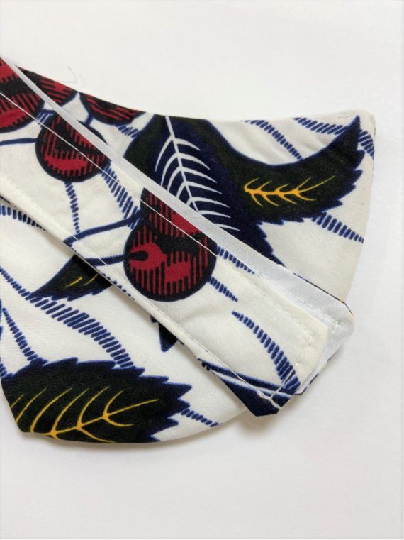 Adult Mask White and Blue Pattern