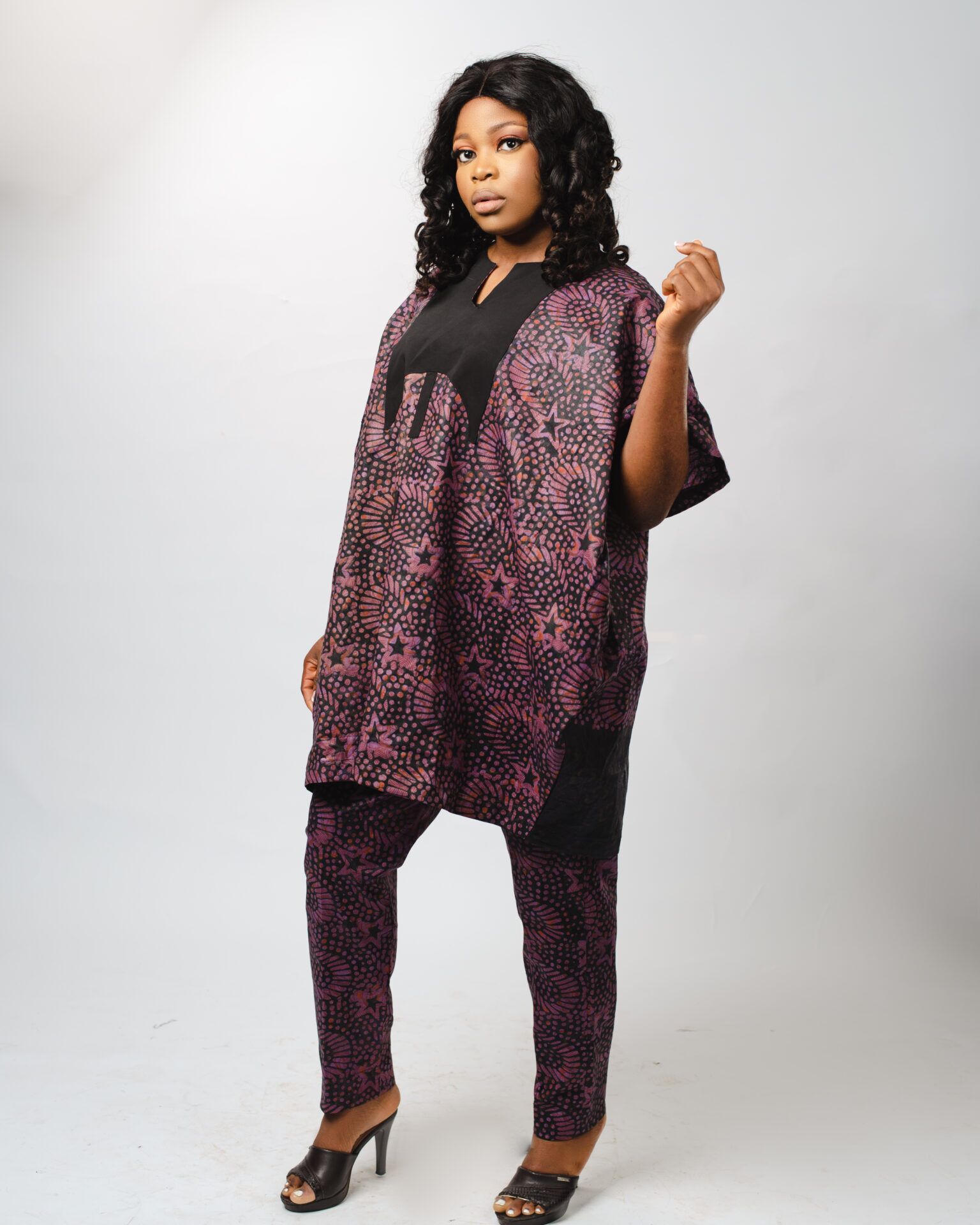 African Two-Piece Bubu Top With Trouser Set - Sante Wear Inc.